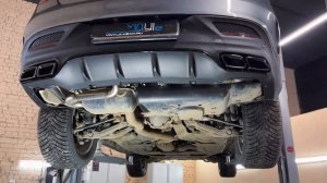 Mercedes GLE 350D - чип тюнинг Stage 1 - 305 л.с./710 Нм,  замена диффузора, раздвоение выхлопа