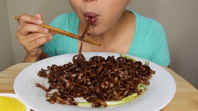 ASMR: Instant Korean Black Bean Noodles *Extreme Eating Sounds*