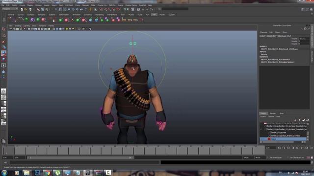 Настройка персонажа для анимации в Maya урок 2