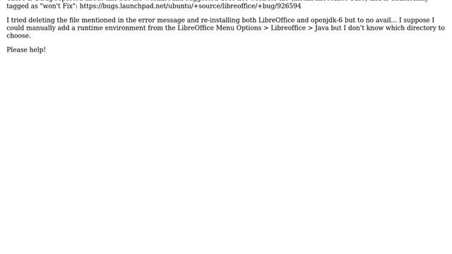 Ubuntu: Libreoffice does not detect Java on fresh install of 12.10: how to make it work? смотреть онлайн