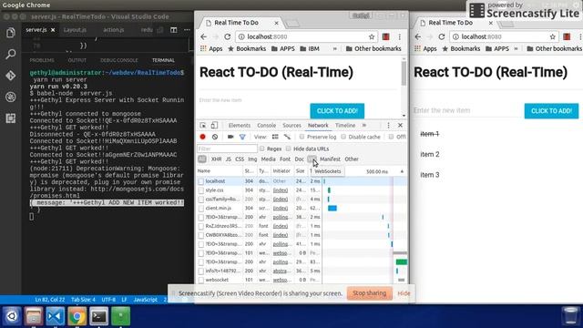 ReactJs Socket.io Real-time Todo app - Add New Item смотреть онлайн