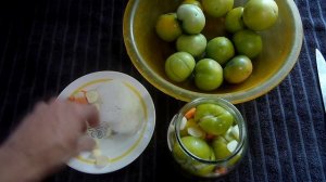 Маринованные зеленые помидоры на зиму / Зеленые помидоры без стерилизации