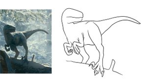 How to Draw a baby Velociraptor (Blue Raptor dinosaur from Jurassic World Dominion) Step By Step