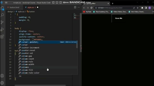 glowing button effect using HTML and CSS only