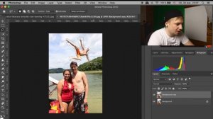 Как удалить человека или объект на фото в фотошопе Photoshop