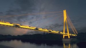 2017 год. Тюмень. Пешеходный мост. Новый облик