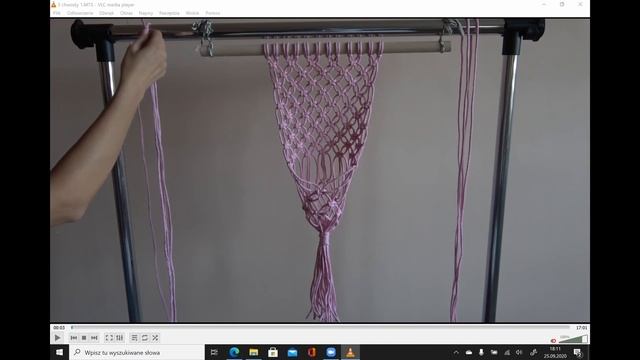 Kwietnik wykonany techniką makramy część 2 смотреть онлайн