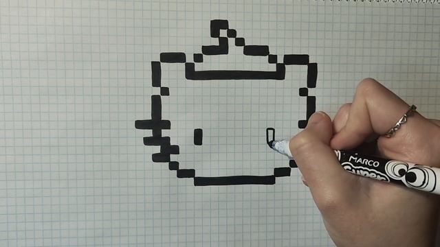 Как нарисовать HELLO KITTY Тыкву Хэллоуин по клеточкам | How to Draw HELLO KITTY Pumpkin Halloween смотреть онлайн