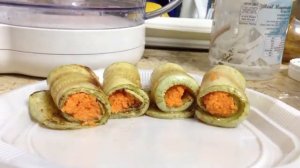 Рулетики из баклажанов на Песах (Дюкан).Eggplant rolls for Passover (Dukan) ( ללא חשש קטניות)