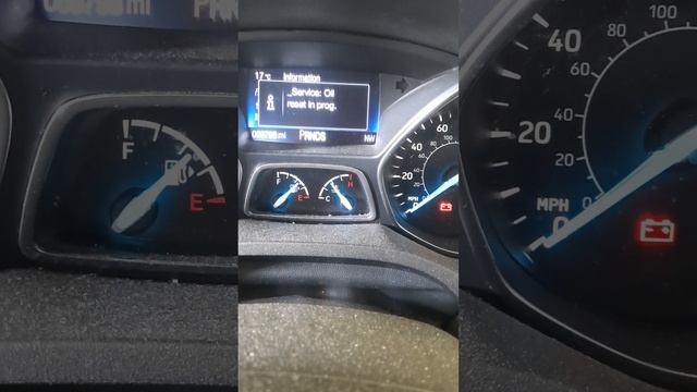 oil life reset 2015 2016 2017 Ford Escape