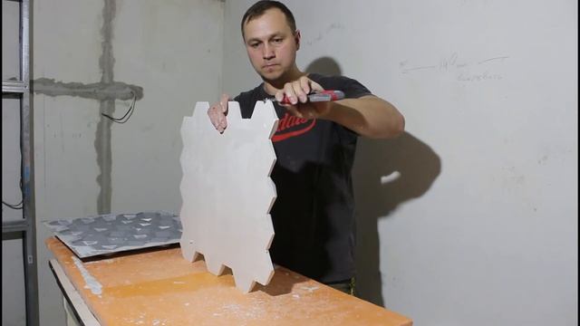 Изготовление 3D панелей из гипса / Production of 3D gypsum panels.