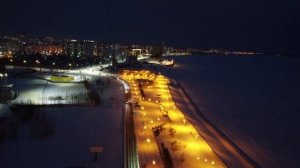 Нижневартовск, с высоты птичьего полета, 27.11.2023 вечер северный город.