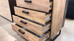 189355 ЛОФТ черный/дуб крафт золотой; Комод.