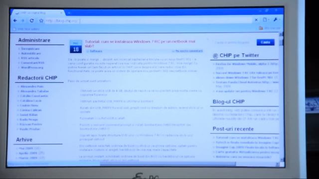 Windows 7 RC Ultimate running on EeePC 901 netbook