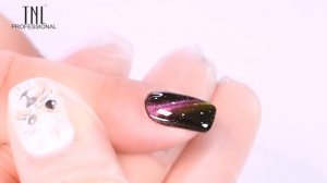 Маникюр гель-лаком TNL ＂Кошачий глаз 5D＂Маникюр гель-лаком TNL "Кошачий глаз 5D"