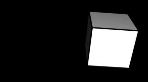 Футаж HD. Переход трехмерный куб - на черном фоне