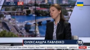 Кандидат в депутаты Александра Павленко в студии 112 канала