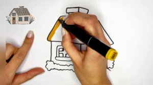 How to Draw a House / малюємо будиночок / как нарисовать дом / 家を描く方法