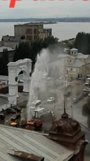 Фонтан-авария Саратов #водопровод #Саратов ##