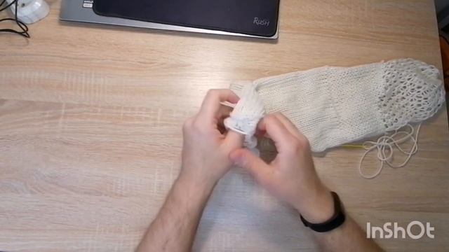 Шарф палантин на вязальной машине  Sentro