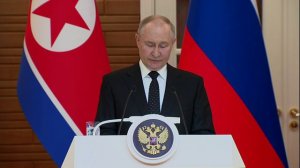 Путин и Ким Чен Ын сделали Заявления для прессы по итогам российско-корейских переговоров.19.06.2024