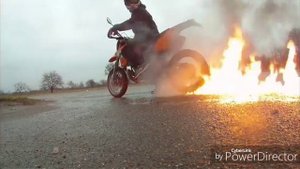 Пидбайк+ бензин и огонь