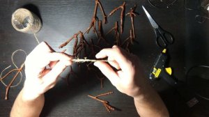 Светильник из веток своими руками Часть 3. Декоративные элементы