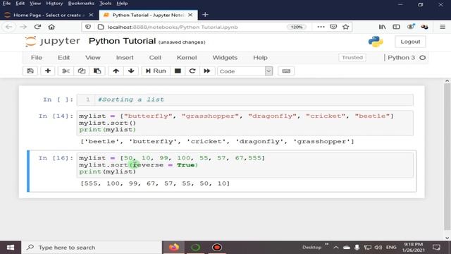 Sorting A List In Python | Python 4 You | Lecture 104