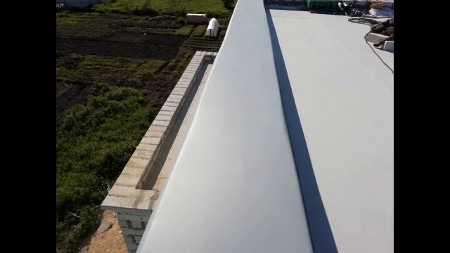 Кровля из ПВХ мембраны. Монтаж по бетону.