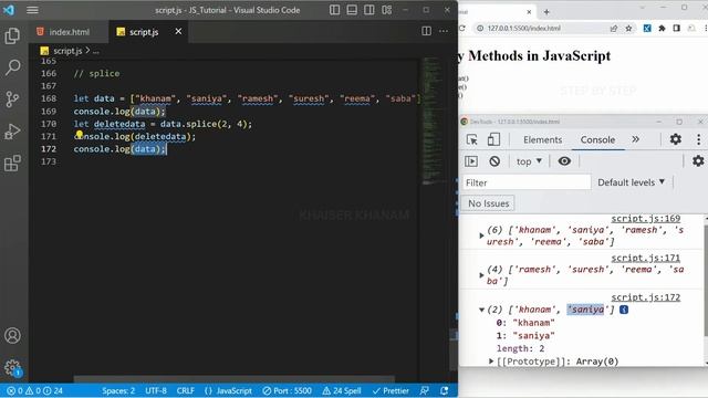 Array Methods - Part2 || JavaScript Tutorial for Beginners  - 55