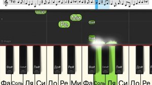 Все мы делим пополам (легкая песня одним пальцем на пианино + ноты)