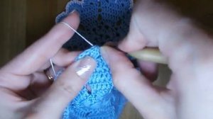 4  Как связать салфетку подставку под горячее, обвязка края