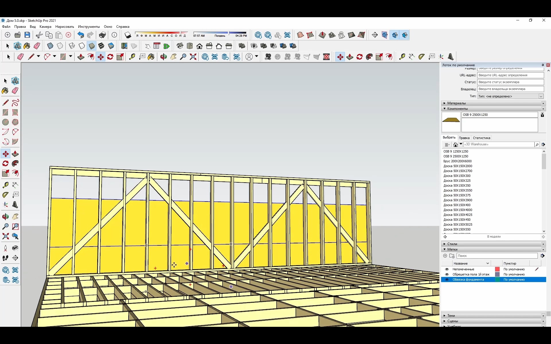 Sketchup проекты каркасных домов