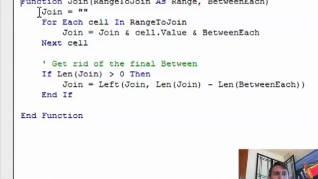 Excel - A Better Concatenate User Defined Function - Episode 1375