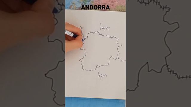 How to draw a map of Andorra? #geography #map #drawing #andorra #europe #country