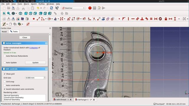 From Photo to FreeCAD: 3D printing a derailleur hanger смотреть онлайн