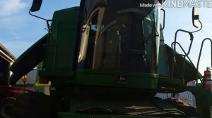 Servicing the 9550 John Deere combine in preparation for the 2016 wheat harvest