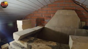 Сборка дымосборника из огнеупорных кирпичей - как снять фаску болгаркой