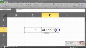 Excel convert text to uppercase