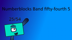 Numberblocks Band fifty-fourth 5