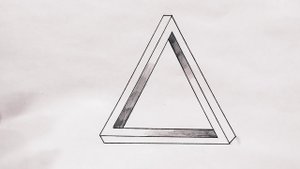 Как нарисовать объемный 3D треугольник поэтапно. Рисунок простым карандашом. 3D рисунок. Рисование.