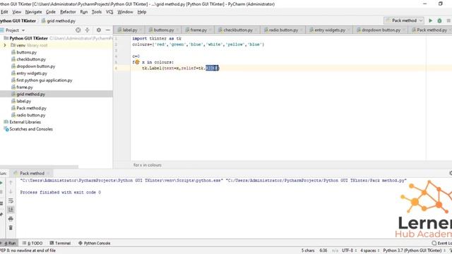 Python Tkinter Grid Geometry Manager | The tkinter Grid Geometry Manager GUI Tkinter - English