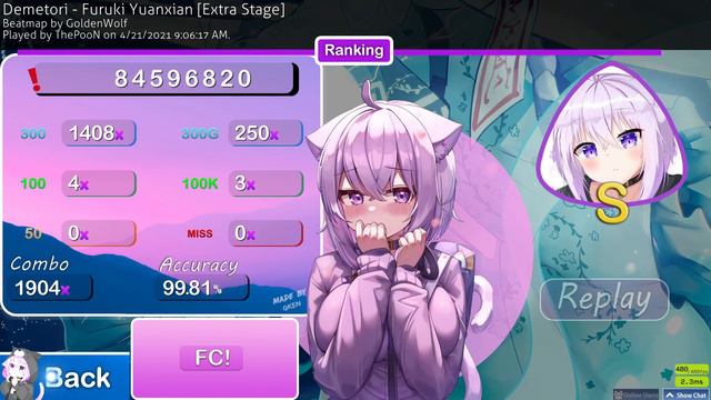 Osu!Skin Nekomata Okayu [猫又おかゆ] (V2) by GKen