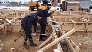 011 Двойной объёмный каркас. Всё о фундаменте ДОК. Репортаж со строительной площадки.