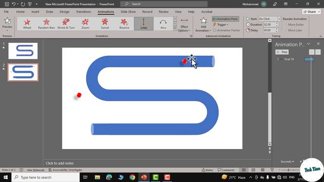 How to create liquid flow animation in PowerPoint #powerpointtutorial #animationpowerpoint