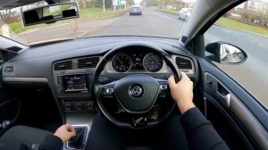 VOLKSWAGEN GOLF 1.6 TDI DSG - POV TEST DRIVE (UK)