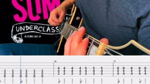 Sum 41- With Me Cover (Guitar Tabs On Screen)