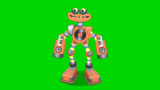 [Chroma key] My Singing Monsters - Rare Wubbox on Plant Island, green screen смотреть онлайн