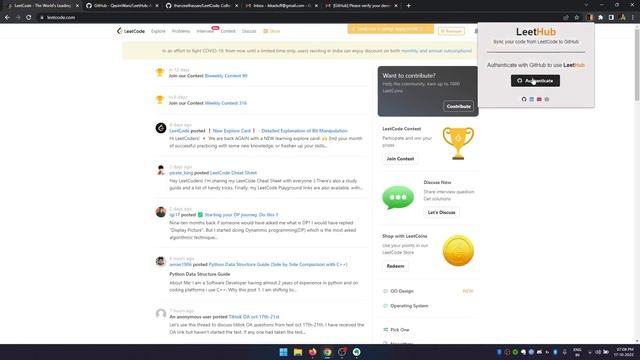 This Extension Automatically Syncs your Leetcode to Github -  LeetHub