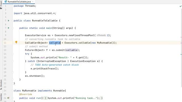 How to Convert a Runnable into a Callable Thread in Java? | Java multi-threading interview question смотреть онлайн